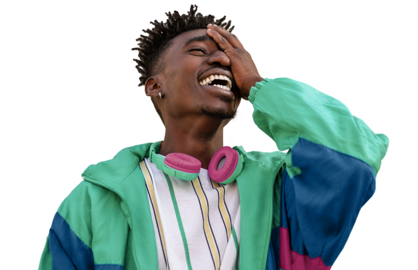Young man laughing